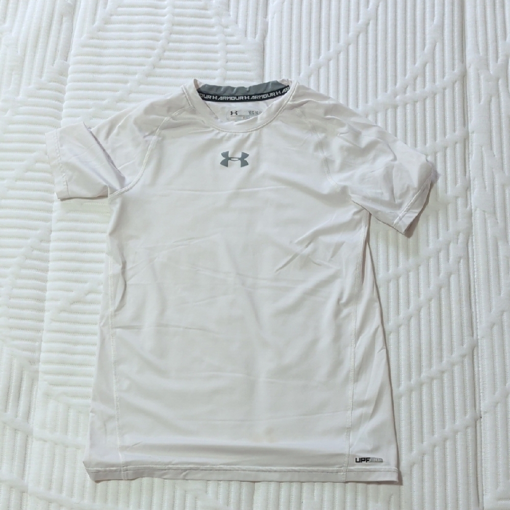 Under Armour White Short Sleeve HeatGear Athletic Tee